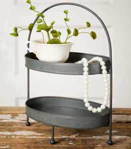 Two-Tier Metal Tray
