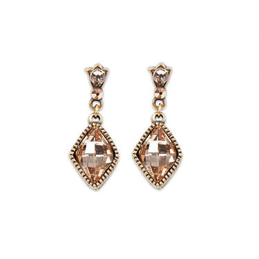 Peach Crystal Earrings